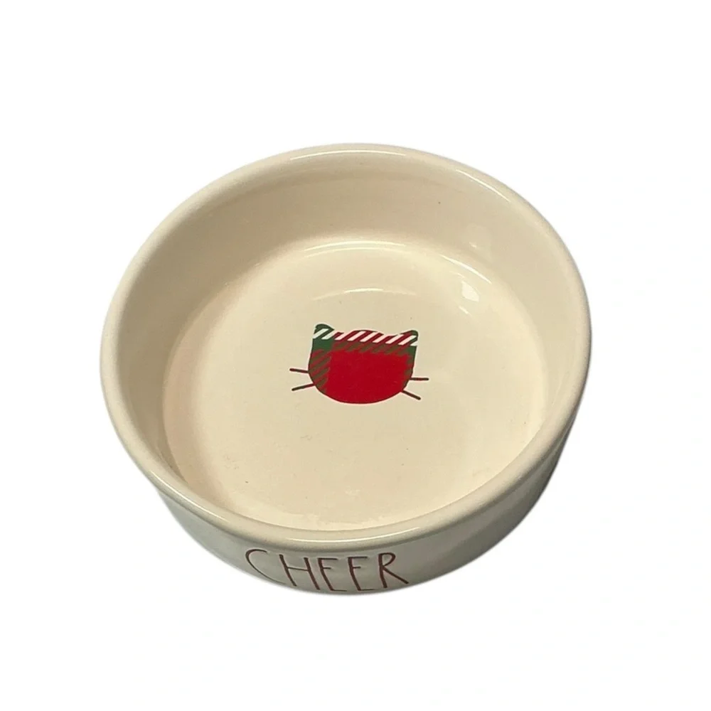 Rae Dunn CHEER Holiday Bowl Artisan Collection by Magenta Christmas Red White